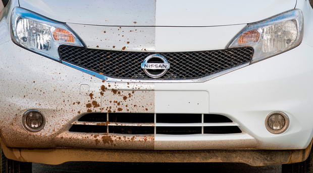 Nissan-Note-Ultra-Ever-Dry-smutsavvisande-lack