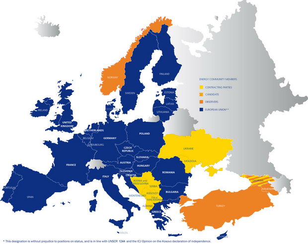 Energetska zaednica mapa