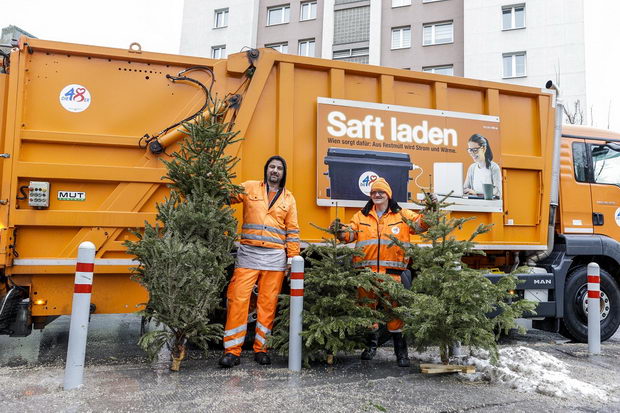 MA 48-Christbaumsammelstellen steht noch bis 13. JÃ¤nner zur VerfÃ¼gung