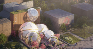 Павилјонот на Швајцариј за Експо 2025 во Осака, четири лесни, меѓусебно поврзани сфери